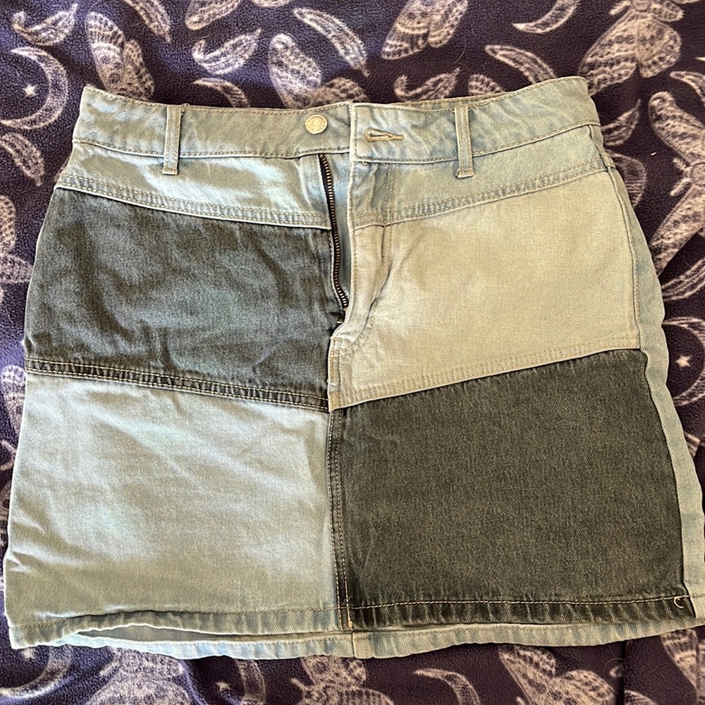 Wild Fable Patchwork Denim Skirt